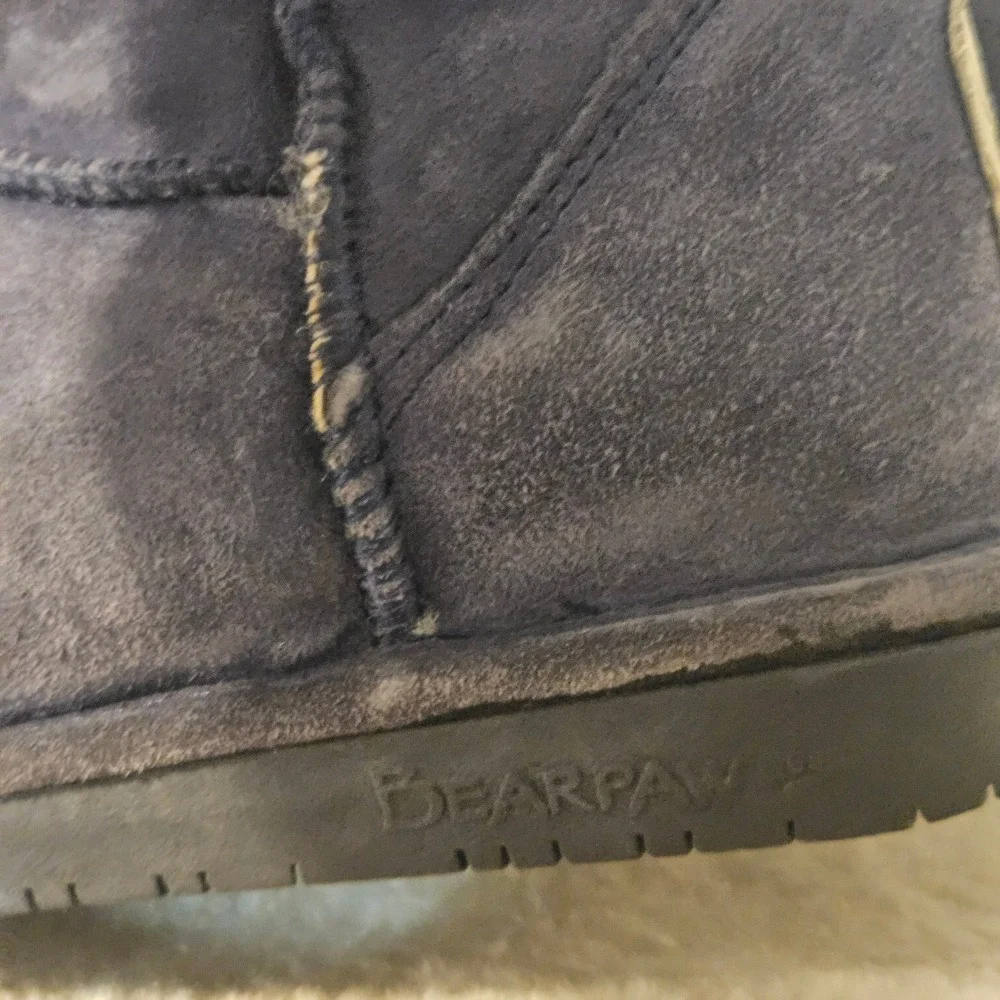 Bearpaw Suede Boots Women's Winter Warm Comfort Casual Gray‎ Size 7